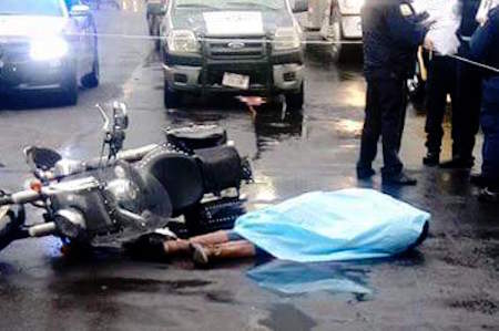 motociclista muerta