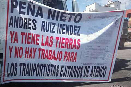 Los ejidatarios vendieron sus tierras para la construcción del aeropuerto.