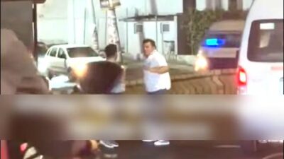 VIDEO: Choferes se echan ‘un tiro’ a media avenida; todo por un conflicto vial