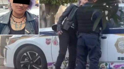 VIDEO: Tania acosaba a su ex, golpeó a un policía y ahora está detenida