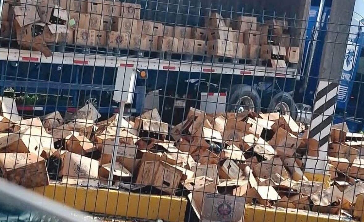 RAPIÑA: Vecinos y conductores roban cartones de cerveza tras volcadura