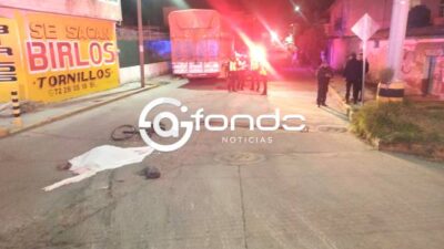 TRAGEDIA. Ciclista iba de regreso a su casa  y un camión de carga lo mató en Edomex