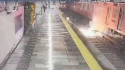VIDEO: Pulidora ‘fantasma’ ocasiona corto circuito en el Metro