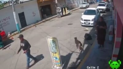 VIDEO: ‘¡Mamaaaaá!; niña cruza la calle sin fijarse y un motociclista la arrolla