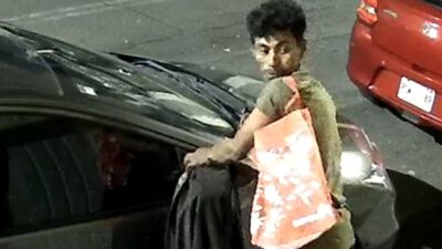 VIDEO: Ratero queda grabado por una cámara; en segundos se llevó un espejo