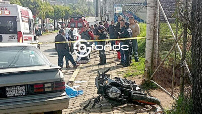 TRAGEDIA. Alan tenía 17 años y un hijo pequeño; hoy murió al chocar en la moto que manejaba