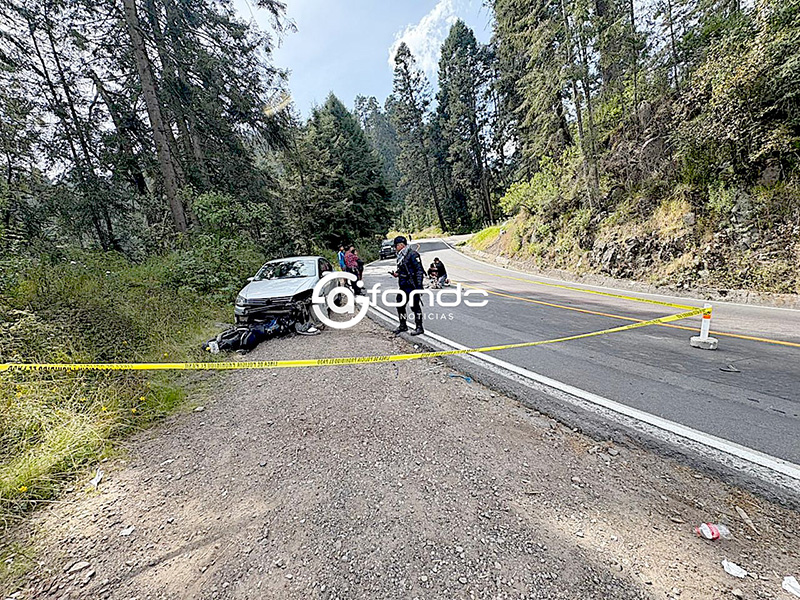 LAMENTABLE. Jovencito de 17 años pierde la vida al accidentarse en motocicleta en carretera del Edomex
