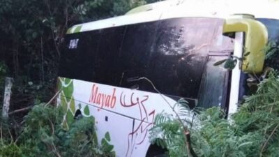 MISTERIO: ‘Desaparecen’ pasajeros y chofer de autobús tras extraño accidente