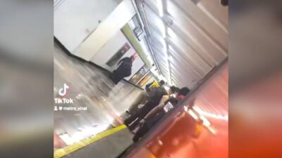 VIDEO: Mujer intoxicada agredía a usuarios en un vagón del Metro