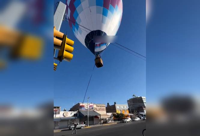 VIDEO: Globos aerostáticos aterrizan de emergencia en medio de avenidas