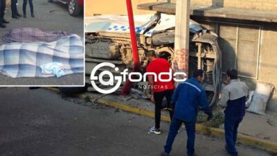 ÚLTIMA HORA: Combi de pasajeros termina volcada; hay dos muertos y varios heridos