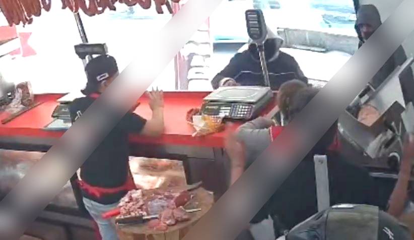 VIDEO: ‘Voy a venir a buscarte’; encapuchados amenazan a empleados de carnicería