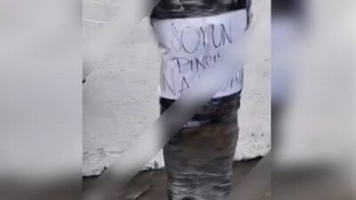 VIDEO: ‘¡Cállese, hijo de…!’; vecinos atrapan, emplayan y apalean a un ladrón