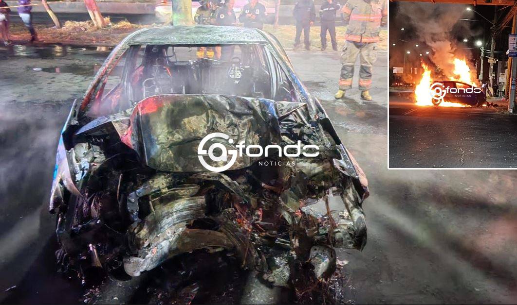 VIDEO. Escena espantosa; conductor se estrella contra un puente y muere calcinado en su carro