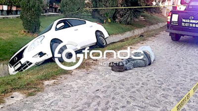 VIOLENCIA. Erick fue asesinado a balazos junto a un automóvil; tenía varios impactos de arma de fuego