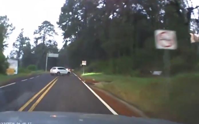 VIDEO: ‘¿Qué pasó?’; conductor esquiva ataque armado en la carretera