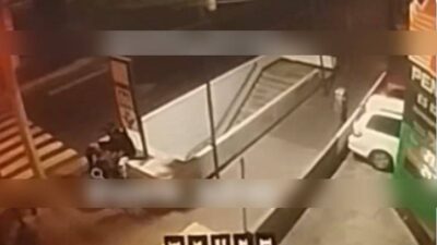 VIDEO: Joven sale del antro y lo balean afuera de una estación del Metro