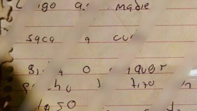 PARÁSITO: Sergio no sabe ni escribir y así dejaba notas mal hechas para extorsionar