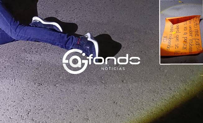 VENGADORES. ‘XD’; ejecutan a un hombre y le dejan un mensaje contra delincuentes en Edomex