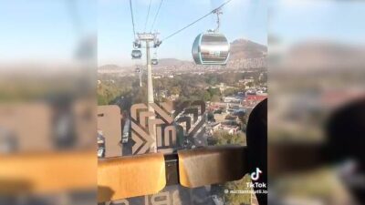 VIDEO: ‘¡Dios mío!’; graban momentos de terror en el Cablebús durante el sismo de 6.5 grados