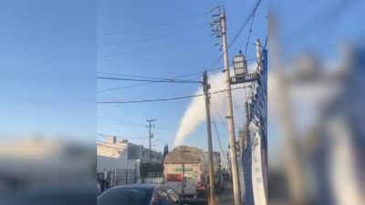 VIDEO: Conductores graban momentos de terror por fuga de pipa en Edomex