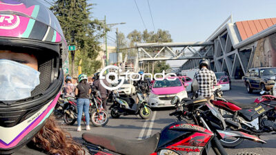 INDIGNACIÓN. Motociclistas protestan por la muerte de Roberto, quien fue arrastrado varios kilómetros por automovilista